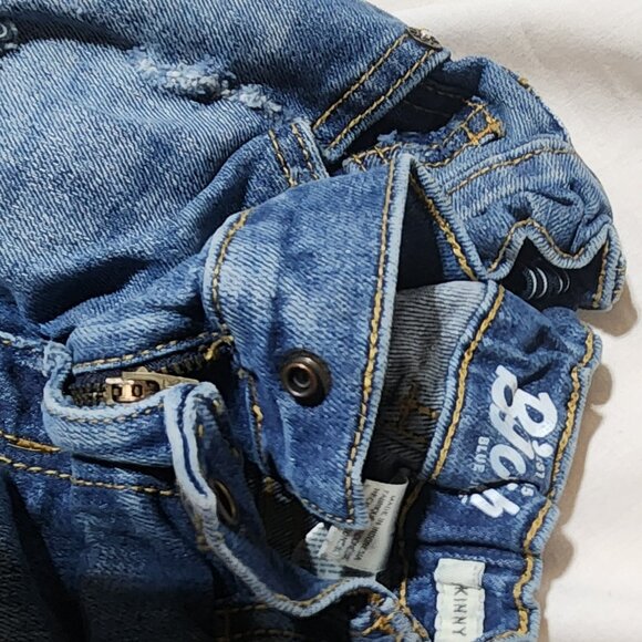 By Gosh Girls Embroidered Jeans – Size 3T – Floral Patchwork & Distressed Detail - Picture 6 of 13